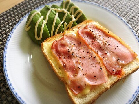 ベーコンチーズマヨケチャトースト☆ビザトースト風